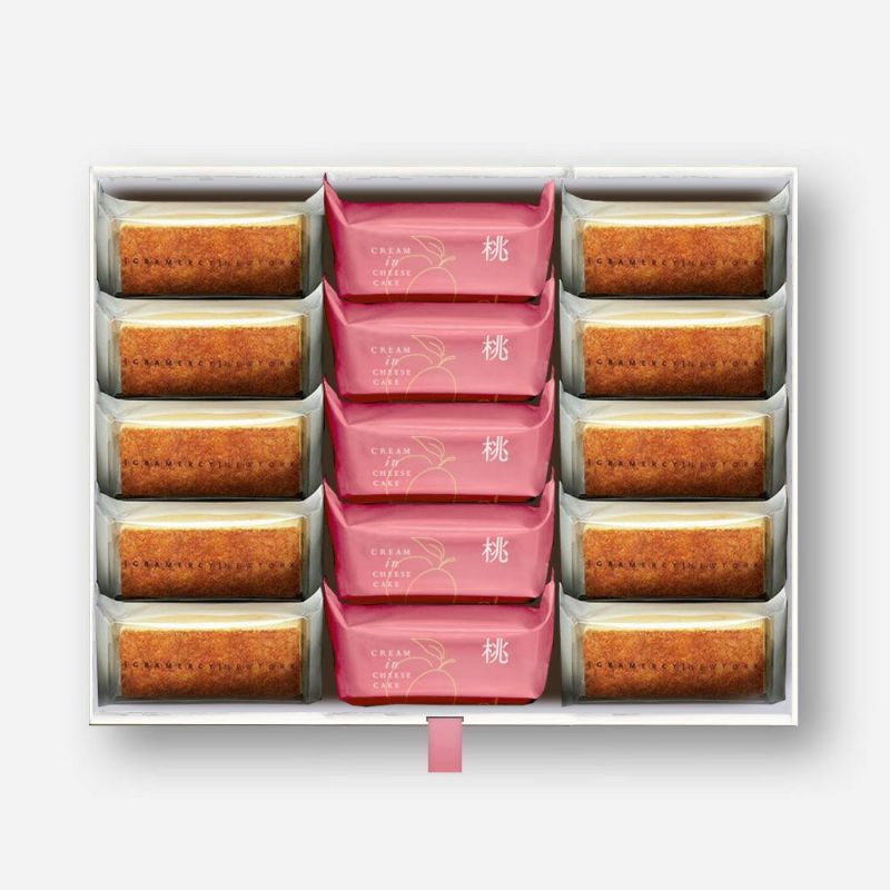クリームインチーズケーキ（桃）2種詰め合わせ